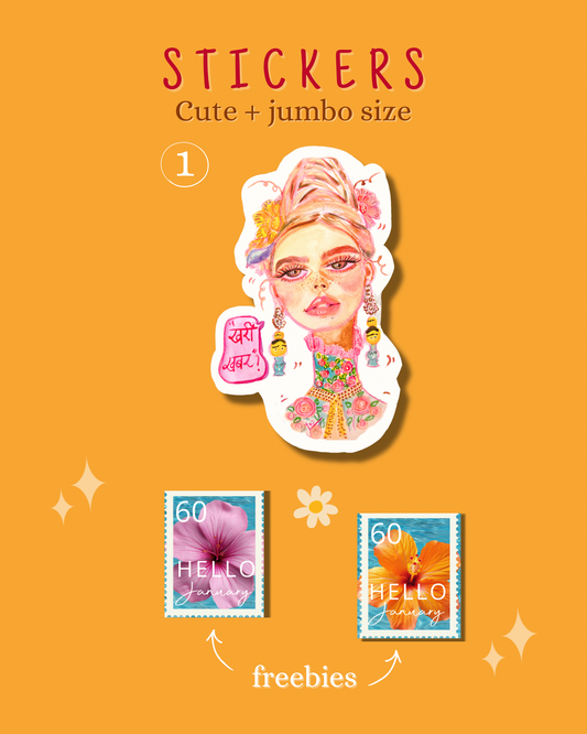 Opal – Handmade Art Sticker (Konkani Quote)