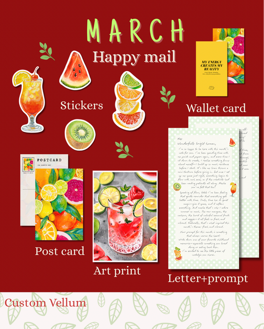 March Happy Mail ✉️ A limited-edition art surprise in your mailbox