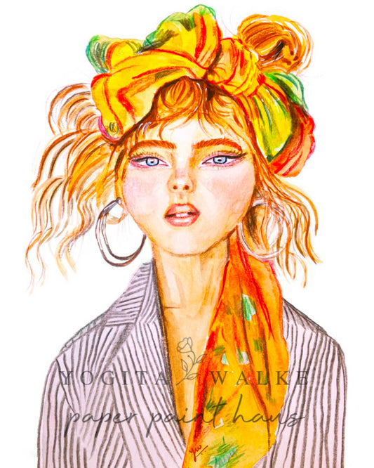 Citrine – Illustrated Art Postcard