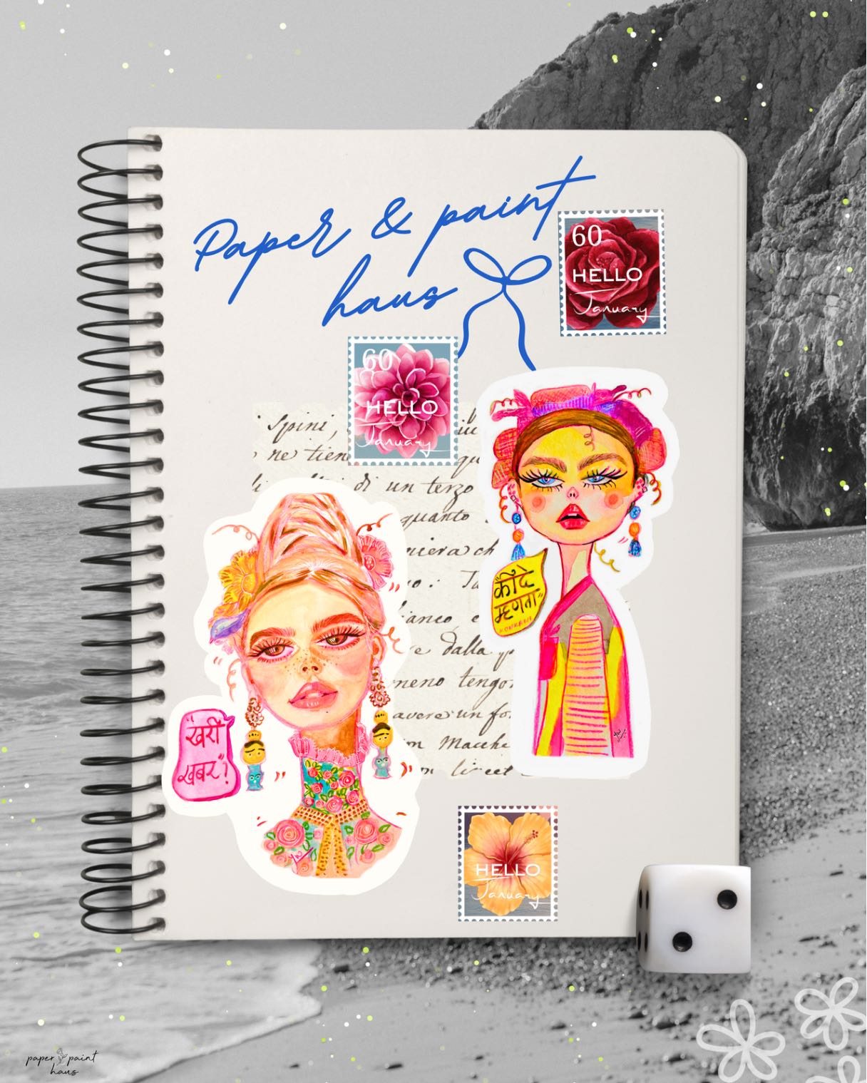 Opal – Handmade Art Sticker  (Konkani Quote)