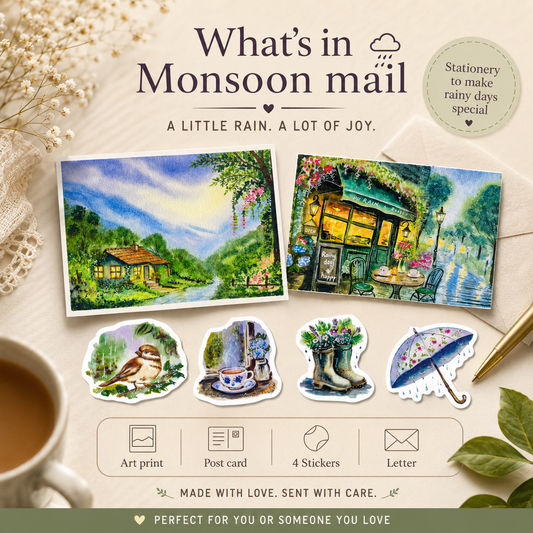 Monsoon Happy Mail ✉️  A limited-edition art surprise in your mailbox (Copy)