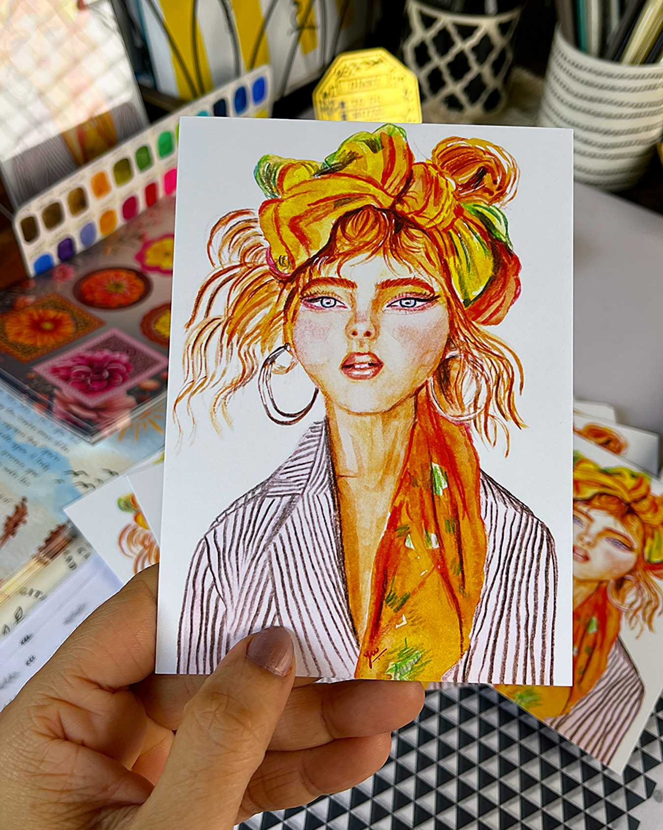 Citrine – Illustrated Art Postcard