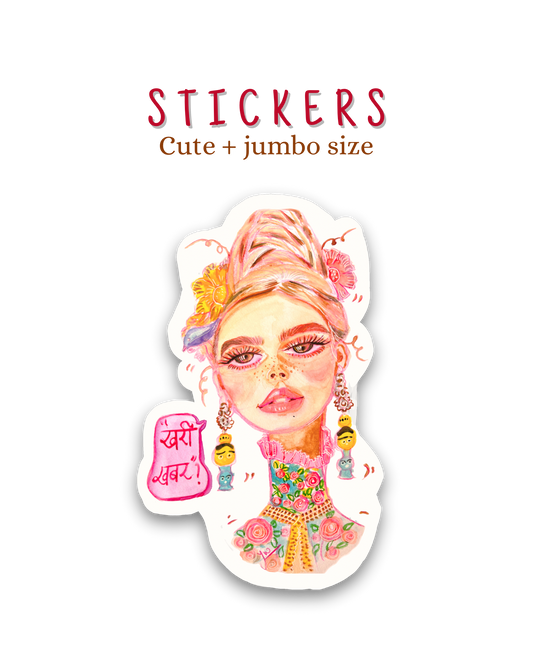 Opal – Handmade Art Sticker  (Konkani Quote)