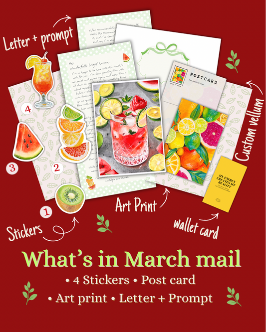 March Happy Mail ✉️  A limited-edition art surprise in your mailbox