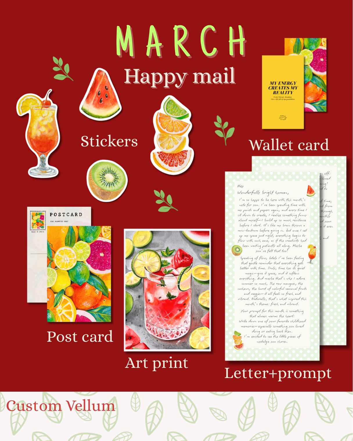 March Happy Mail ✉️  A limited-edition art surprise in your mailbox