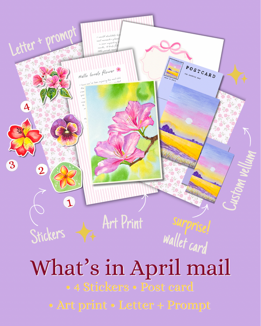 April Happy Mail ✉️  A limited-edition art surprise in your mailbox