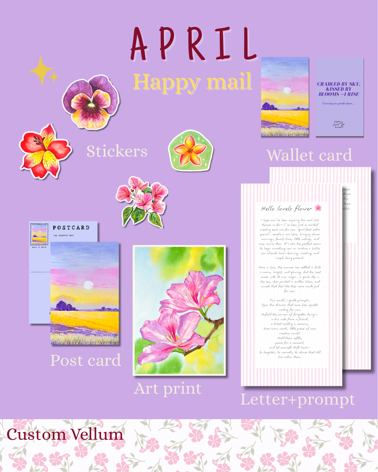 April Happy Mail ✉️  A limited-edition art surprise in your mailbox