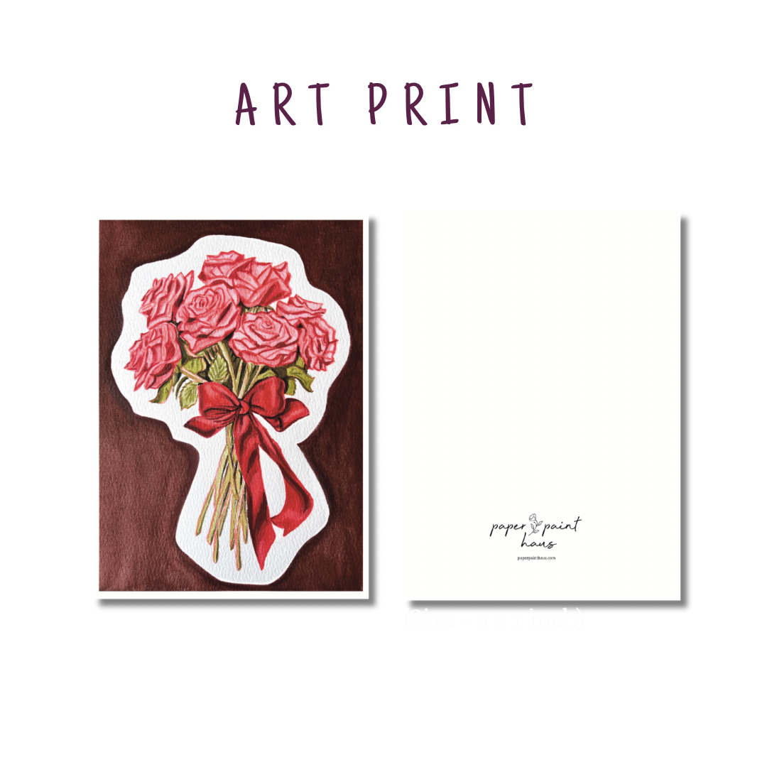 Romantic Roses Watercolour Art Print